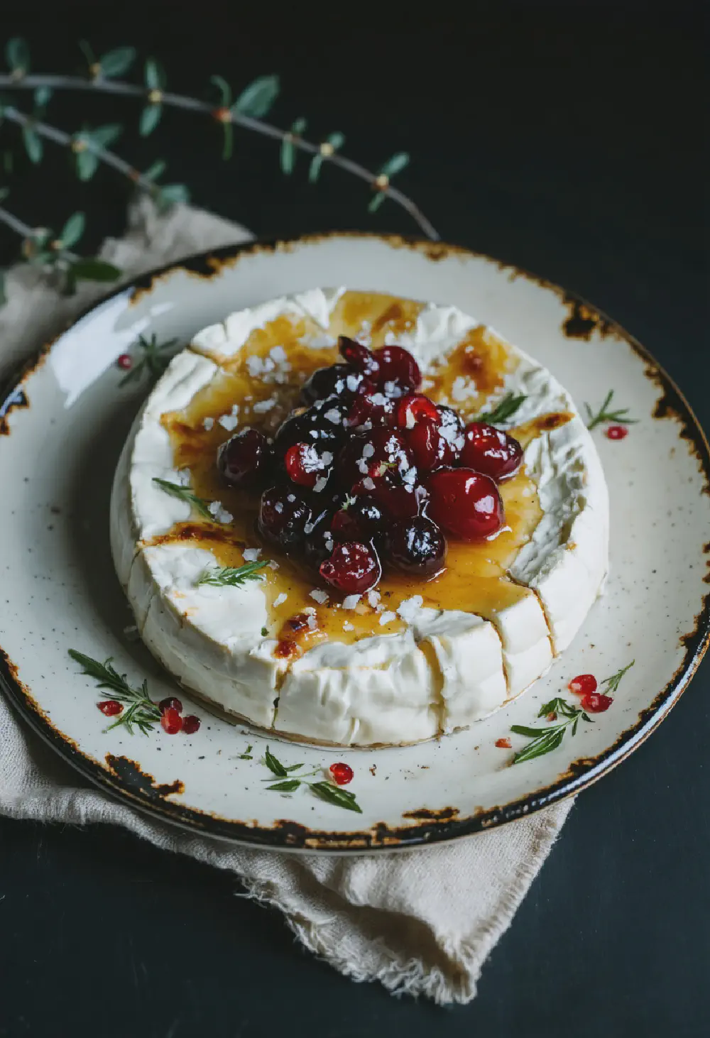 Baked Brie with Cranberries
