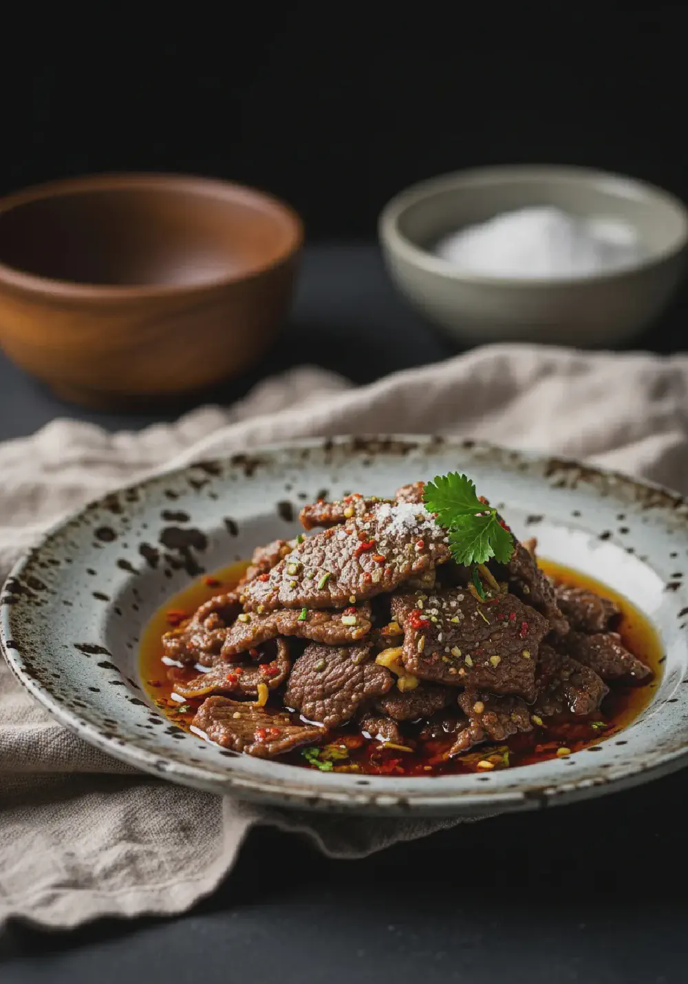 Authentic Chinese Beef in Hot Oil (Gan Bian Niu Rou)