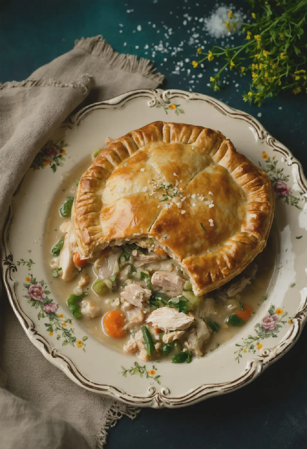 Traditional American Chicken Pot Pie