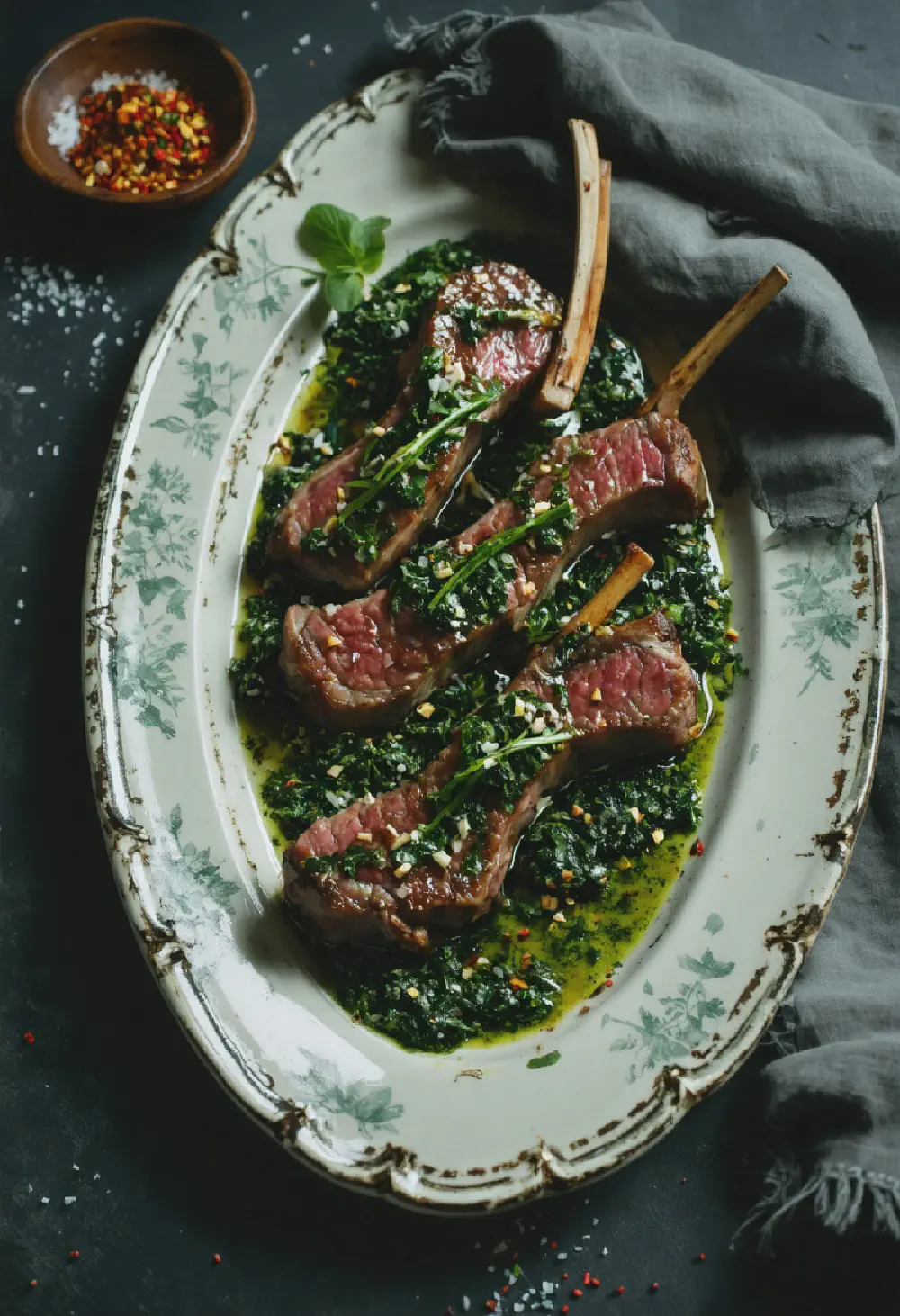 Chimichurri Lambchops with Asian Fusion Twist