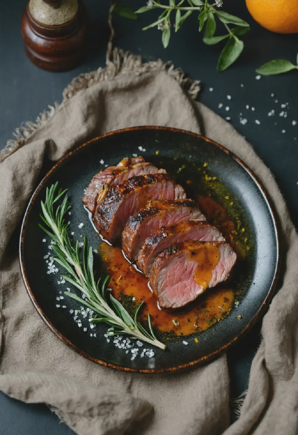 Duck Breast with Orange Glaze