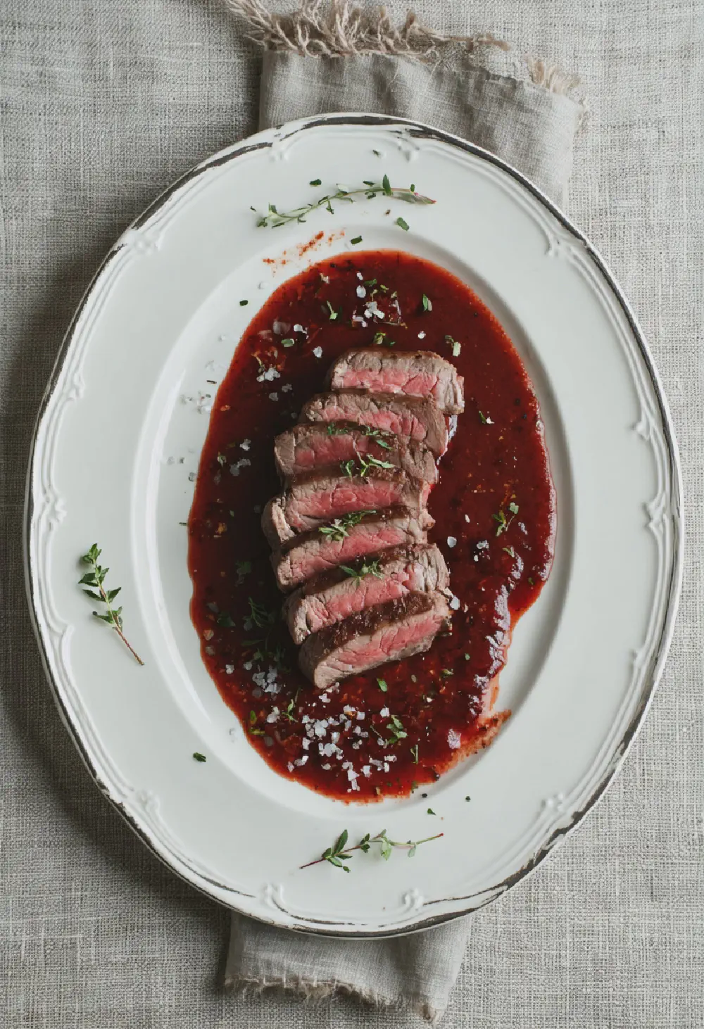 Filet Mignon with Red Wine Sauce