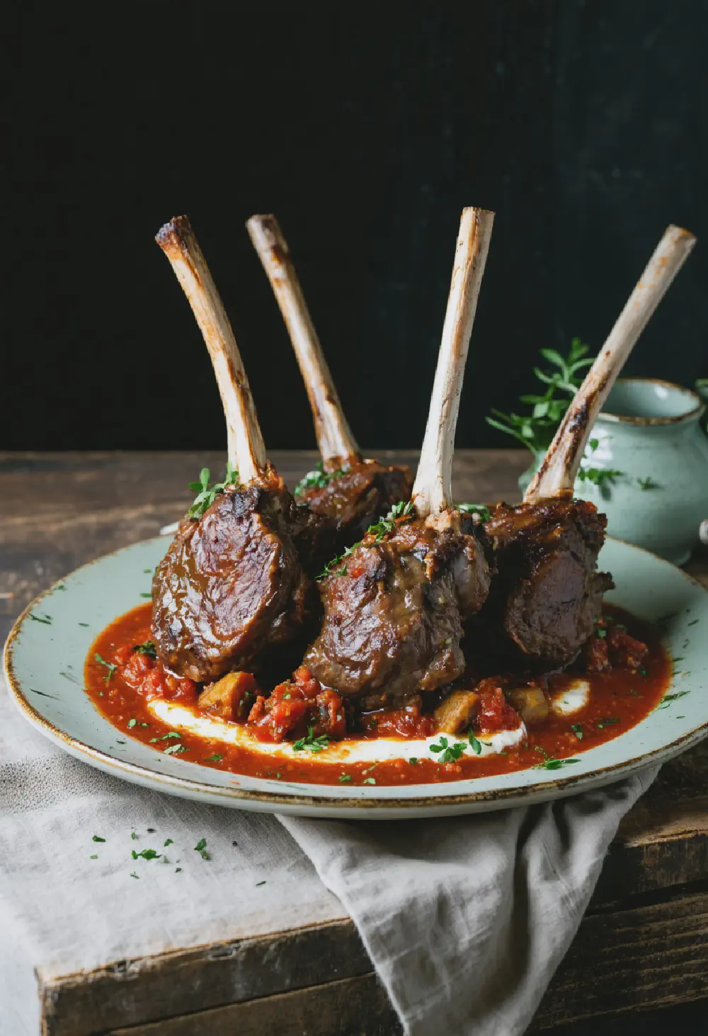 Hungarian Lamb Shanks with Paprika and Sour Cream