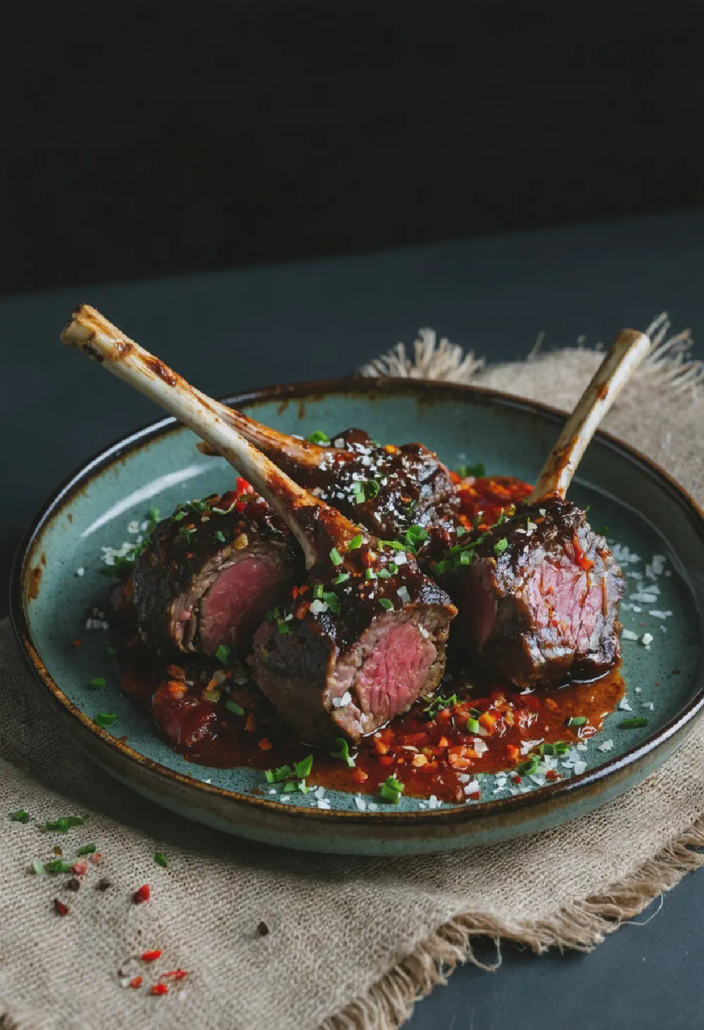 Korean Braised Lamb Shanks with Gochujang