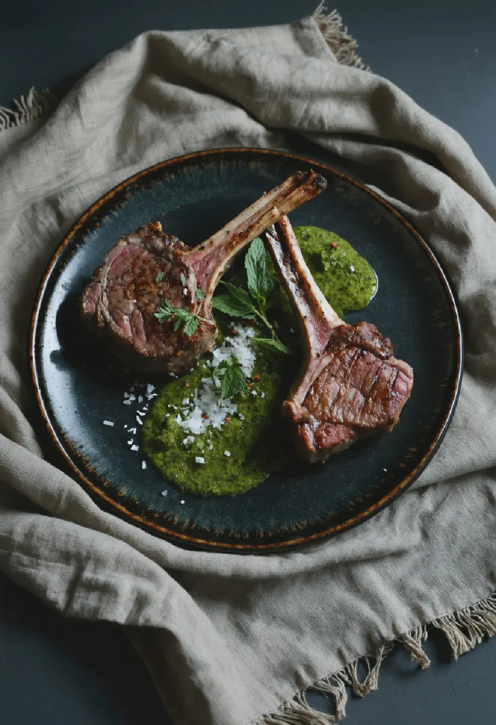 Lamb Chops with Mint Sauce
