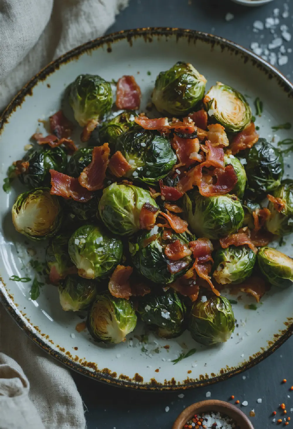 Roasted Brussels Sprouts with Bacon