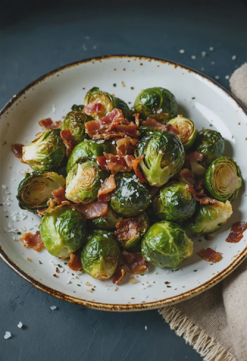 Roasted Brussels Sprouts with Bacon