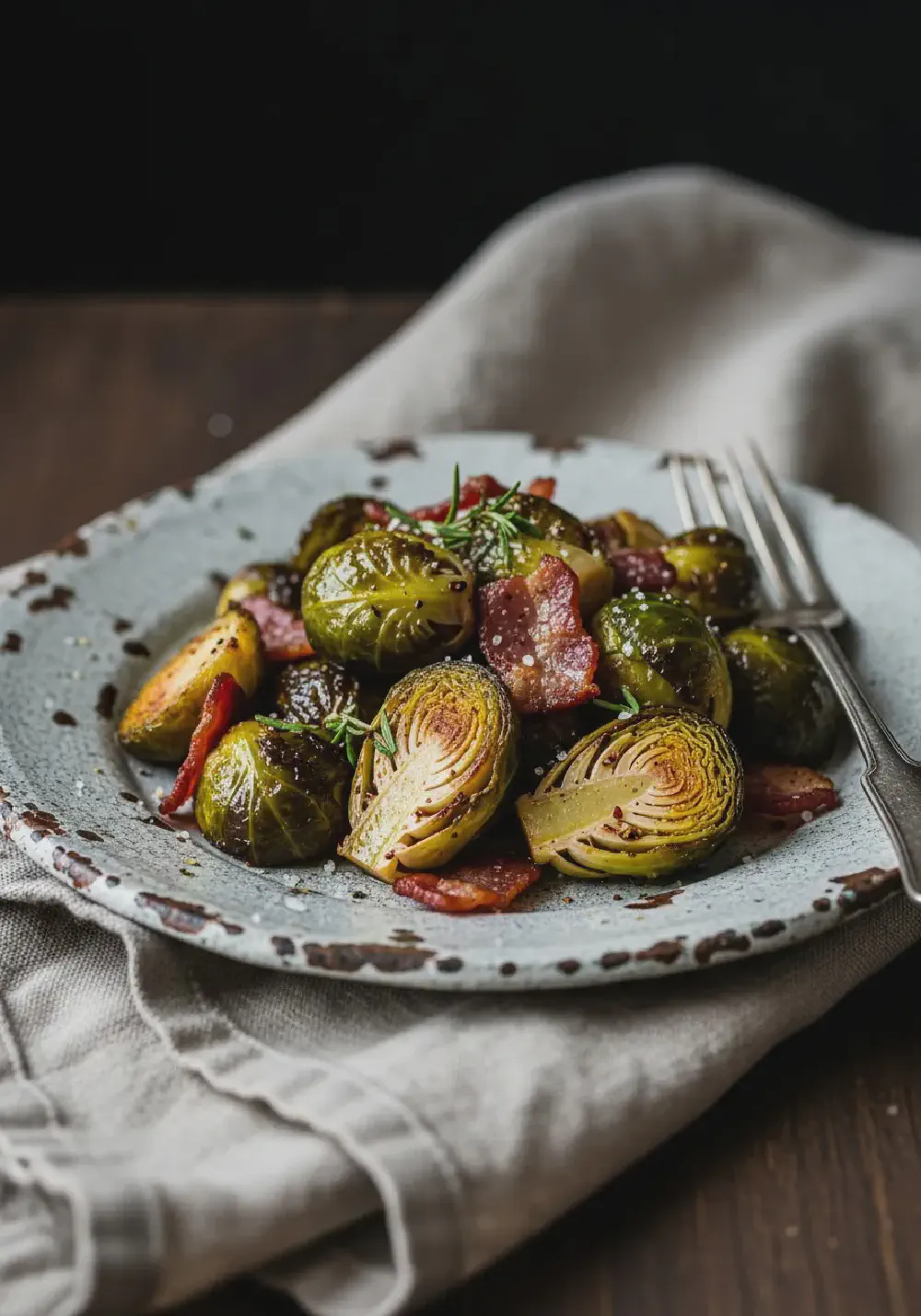 Roasted Brussels Sprouts with Bacon